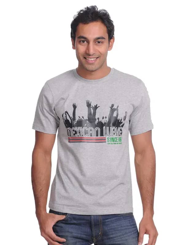 FIFA Mens Mexican Wave Grey T-shirt