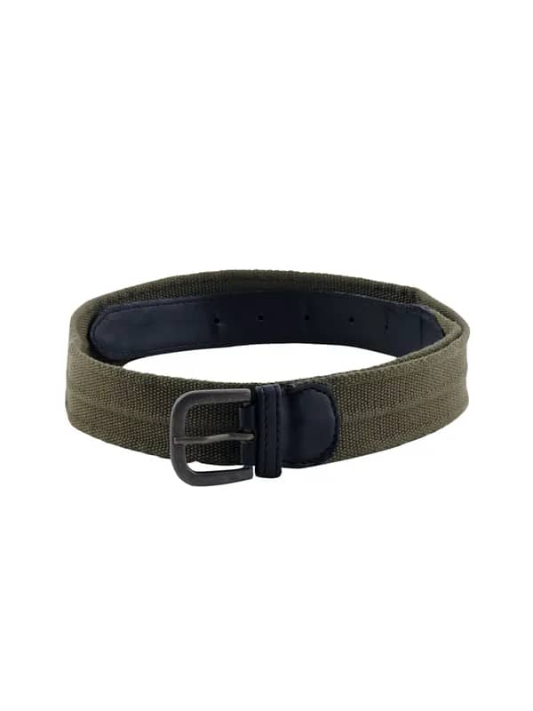 Peter England Men Casual Olive Belt