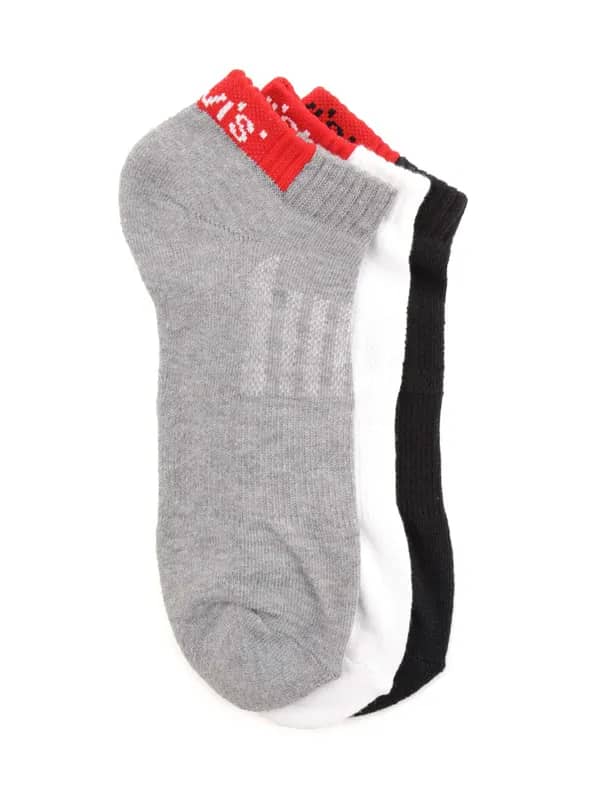 Levis Men Half Cushion Low Cut Pack of 3 Socks
