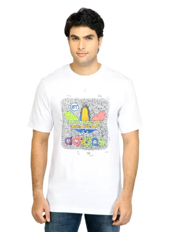 ADIDAS Originals Men ST Logo White Tshirt