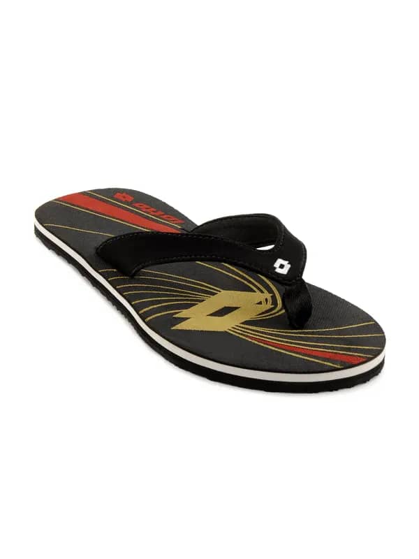 Lotto Unisex Shine Black Slippers