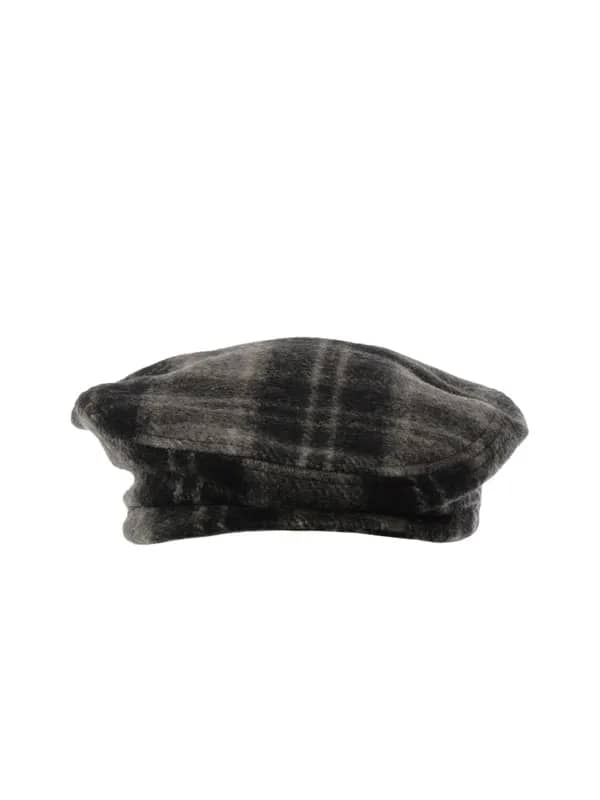 United Colors of Benetton Men Check Grey Cap