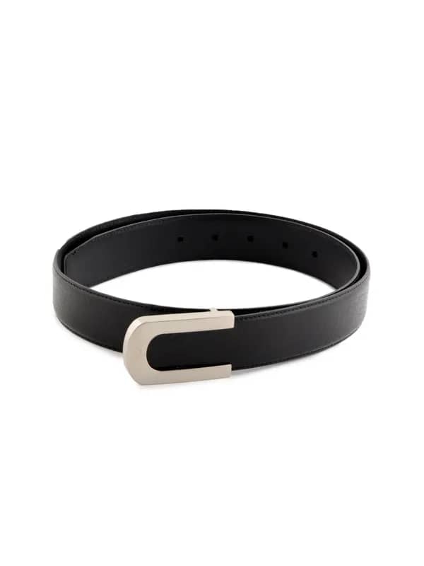 United Colors of Benetton Men Solid Black Belt