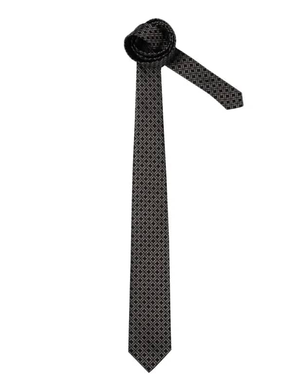 United Colors of Benetton Men Check Black Tie