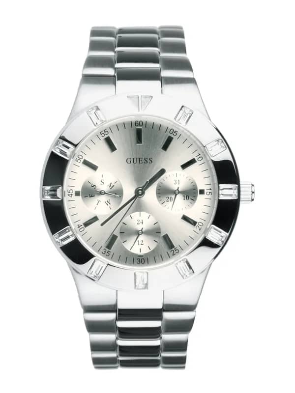 Guess Women Chronograph Silver-Toned Dial Watch W11610L1