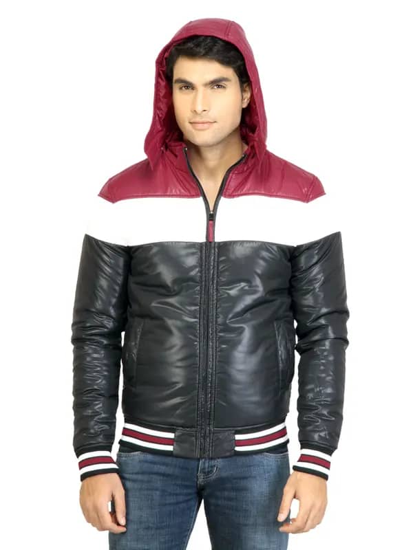 United Colors of Benetton Men Stripes Black Jacket