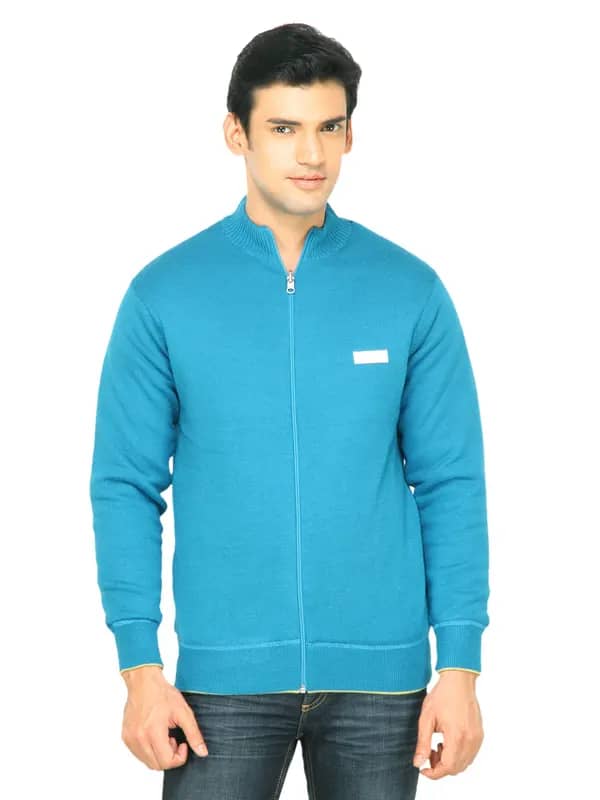 ADIDAS Men Solid Blue Jacket
