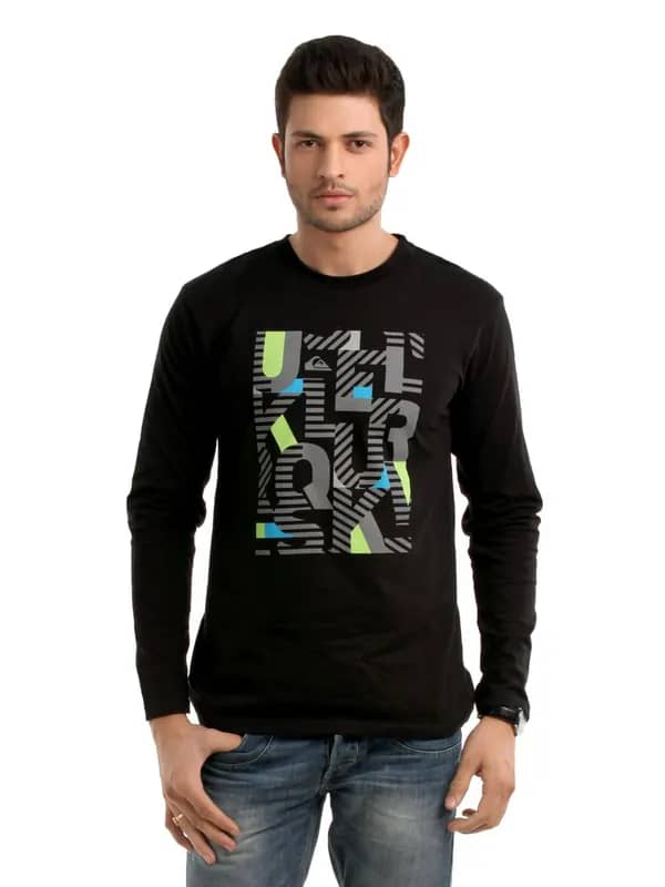 Quiksilver Men Black T-shirt