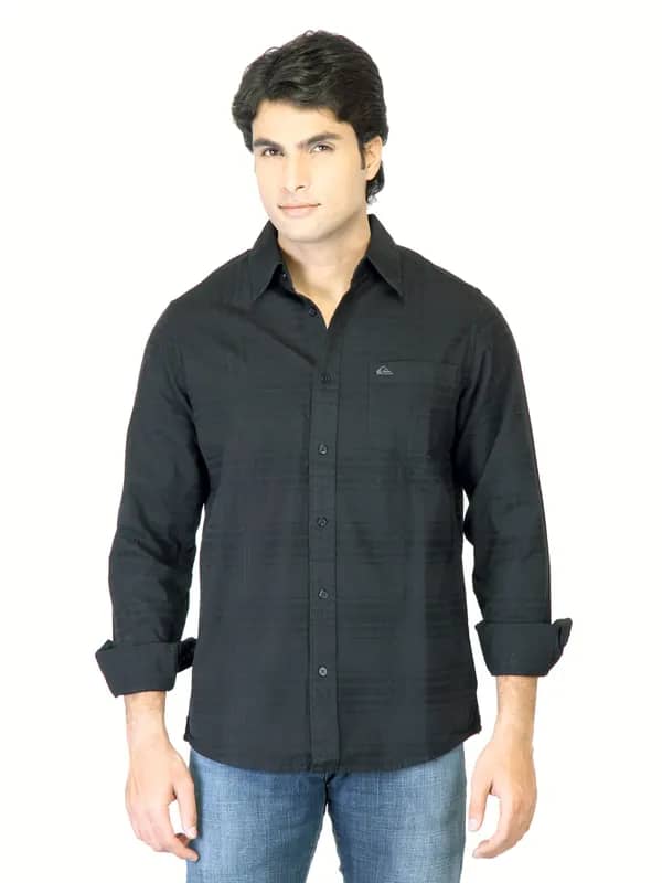 Quiksilver Men Black Shirt