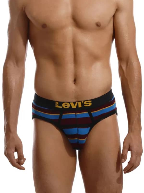 Levis Men Jazz Stripes Blue Brief