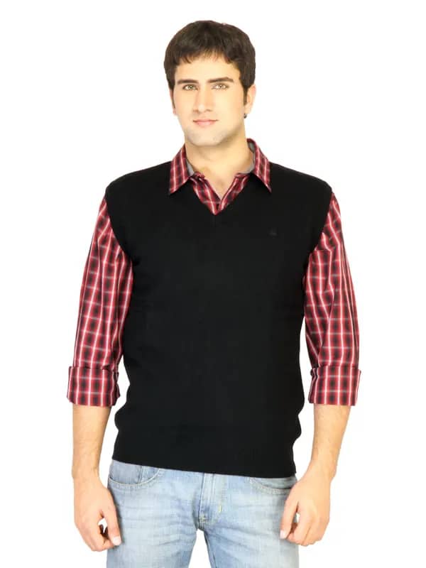 United Colors of Benetton Men Black Sweater