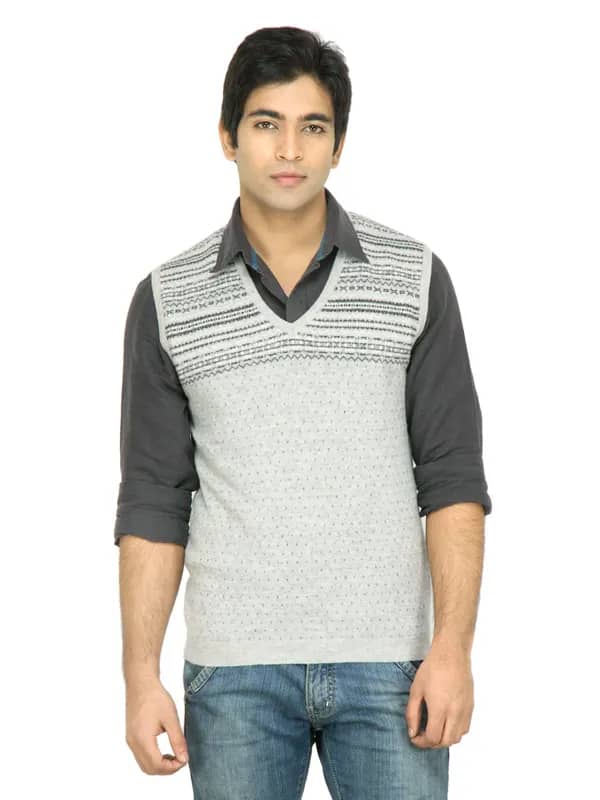 United Colors of Benetton Men Grey Sweater