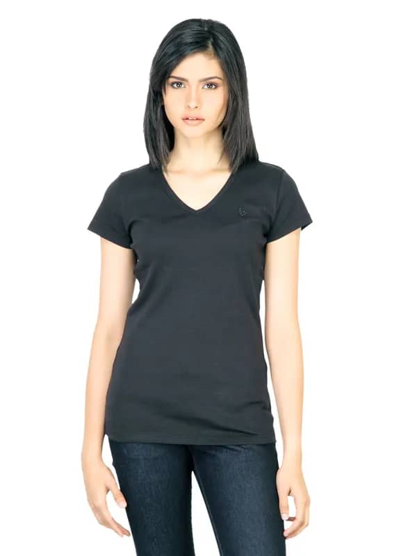United Colors of Benetton Women Solid Black Top