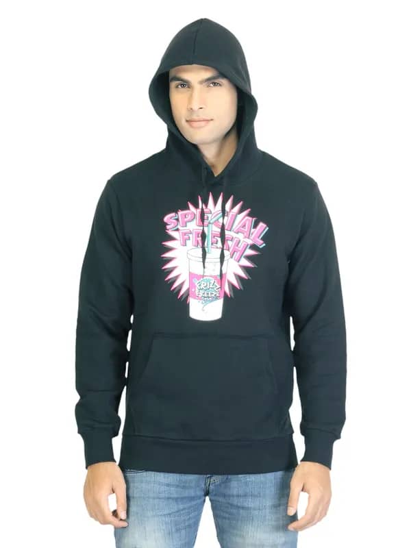 United Colors of Benetton Men Printed Black Sweatshirt