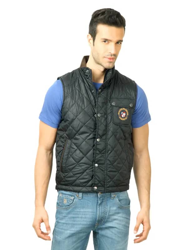 U.S. Polo Assn. Men Solid Black Jackets