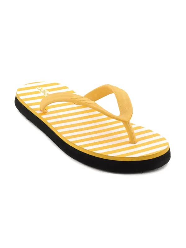 ADIDAS Women Soft Striped White Flip Flops