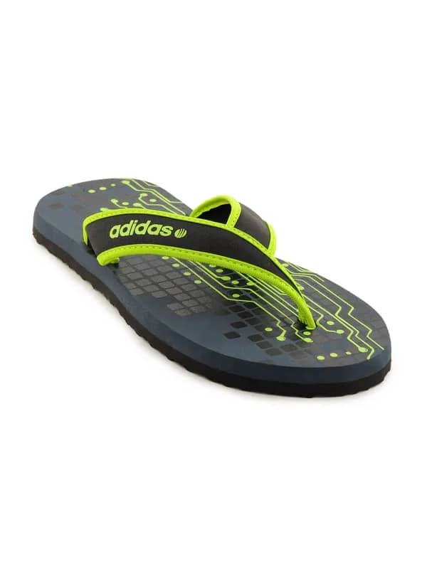 ADIDAS Men Plugged IN Black Flip Flops
