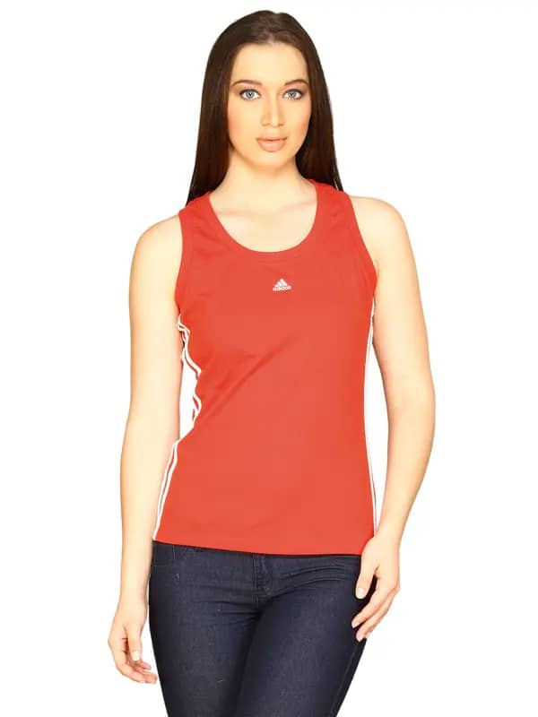 ADIDAS Womens Red Tank T-shirt