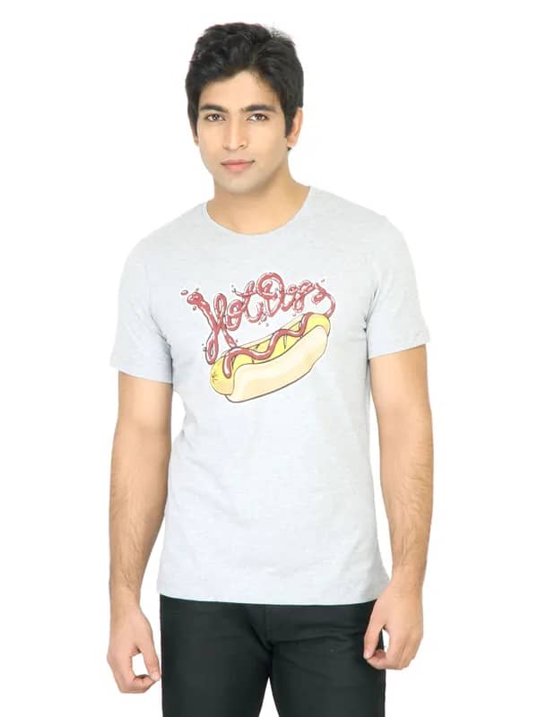 United Colors of Benetton Men Printed Grey Top
