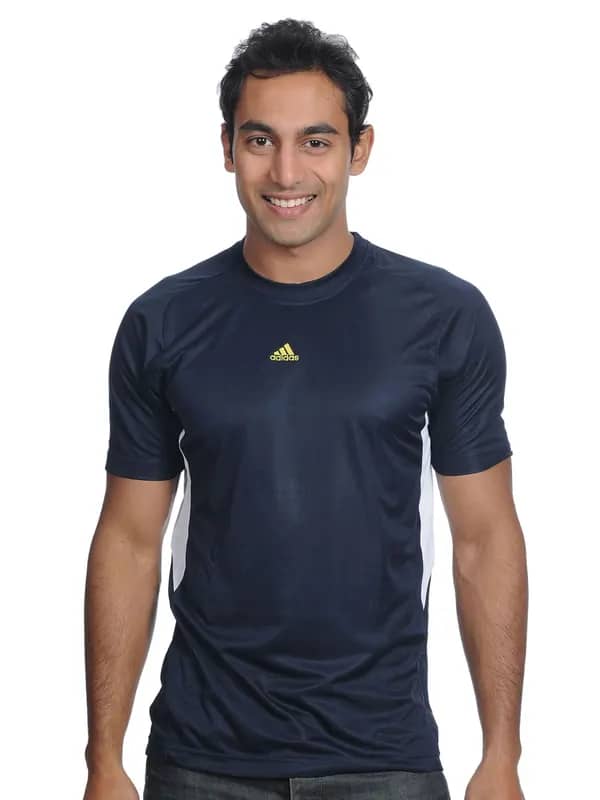 ADIDAS Mens Dark Blue T-shirt
