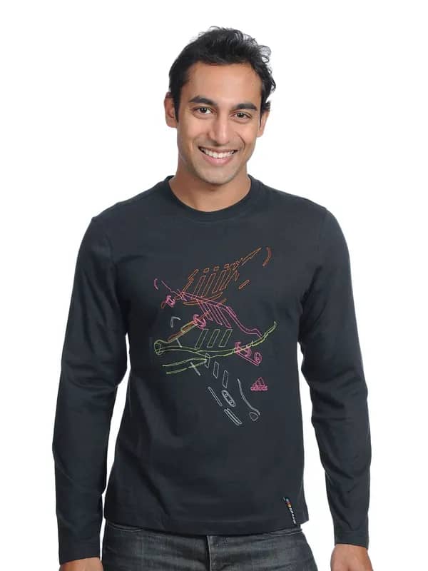 ADIDAS Mens Full Black T-shirt