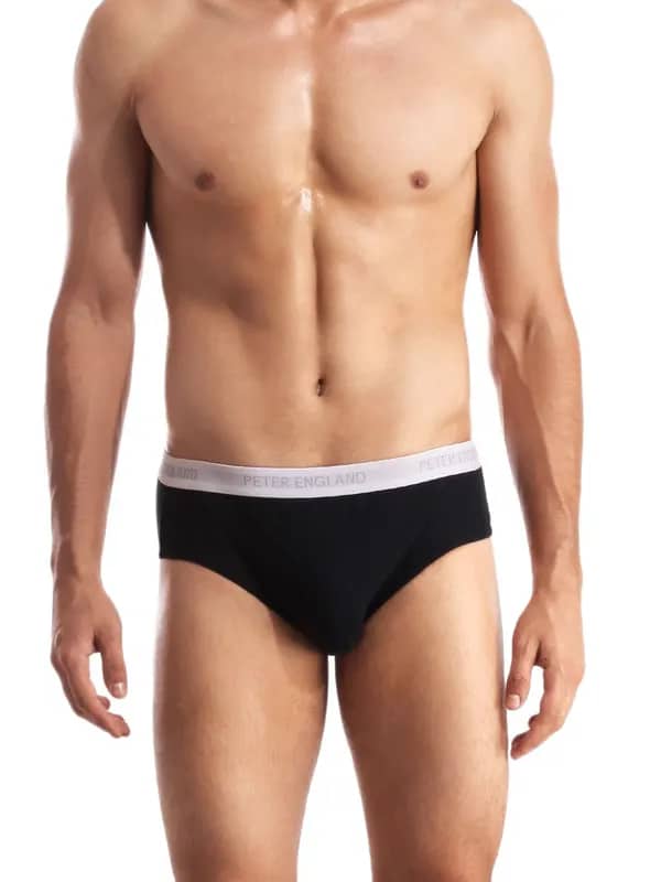 Peter England Men Essentials Black Brief