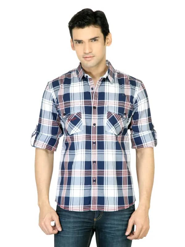 Wrangler Men Urban Navy Blue Shirt
