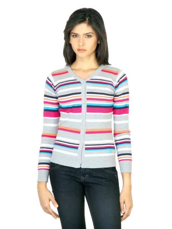 Wrangler Women Fluro Grey Sweater