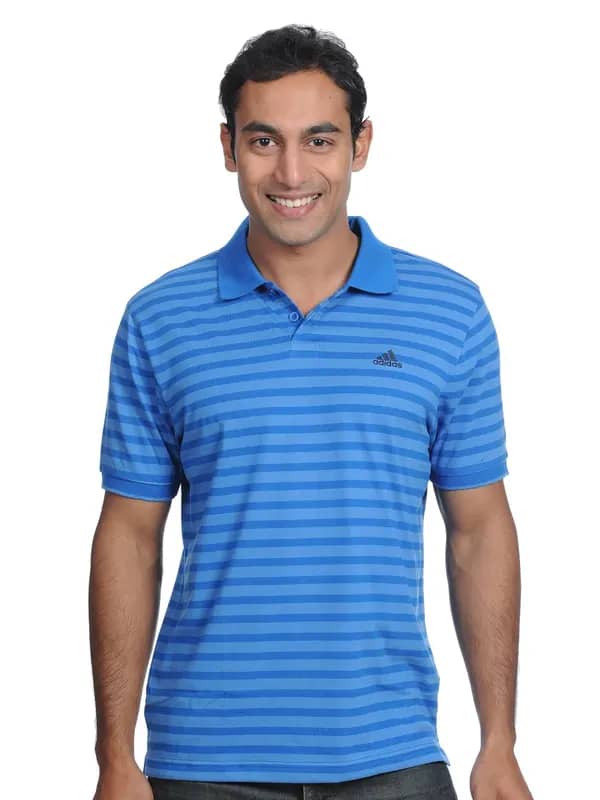 ADIDAS Mens Stripped Polo T-shirt
