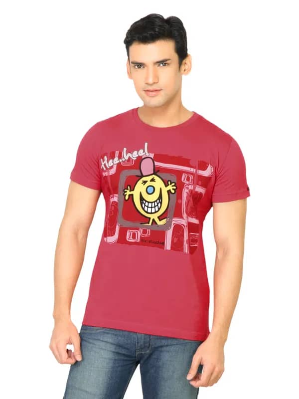 Mr.Men Little Miss Men Printed Red Tshirt
