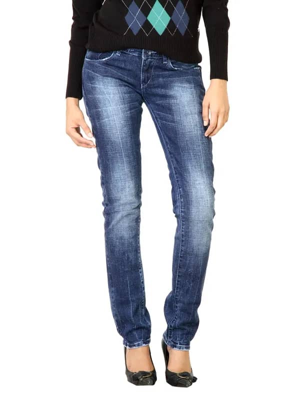 Spykar Women Washed Blue Jeans