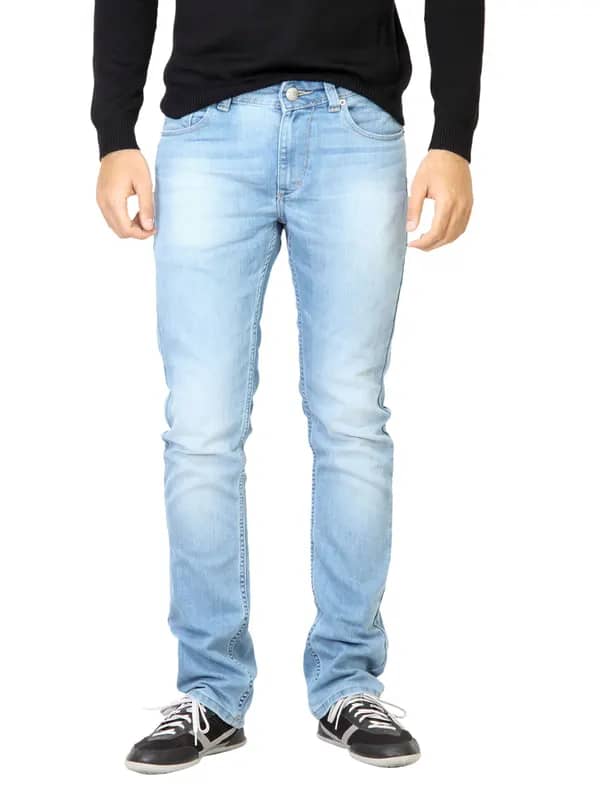 Spykar Men Washed Blue Jeans