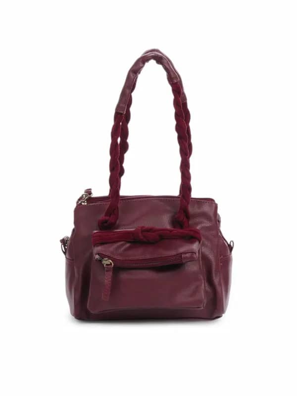Baggit Women Knotty Taj Maroon Handbag