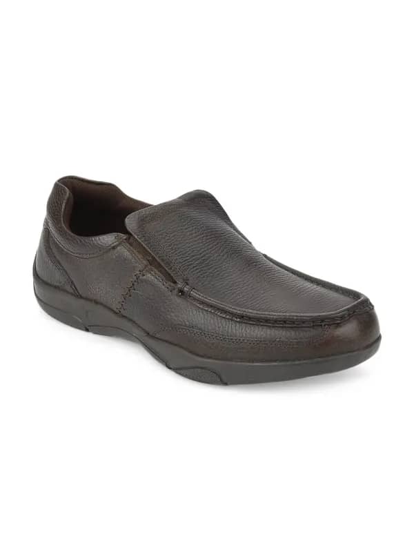 Red Tape Men Coffee Brown Leather Loafers