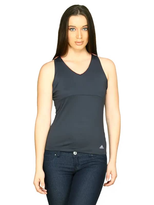 ADIDAS Women Fitted Black T-shirt