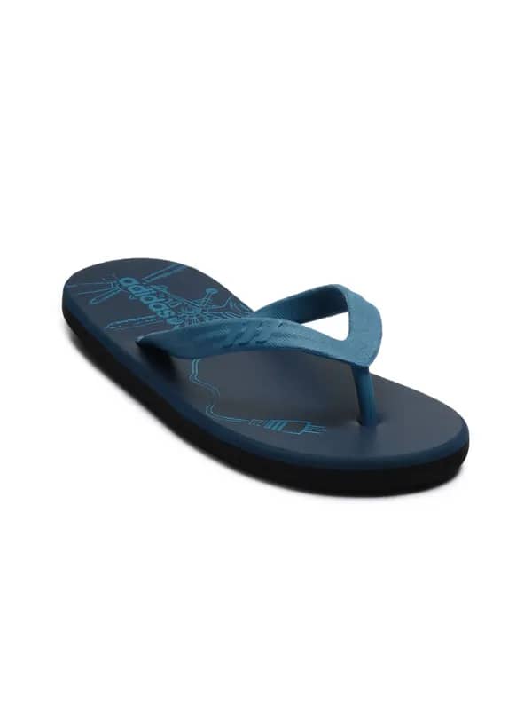 ADIDAS Men Plugged In Blue Flip Flops