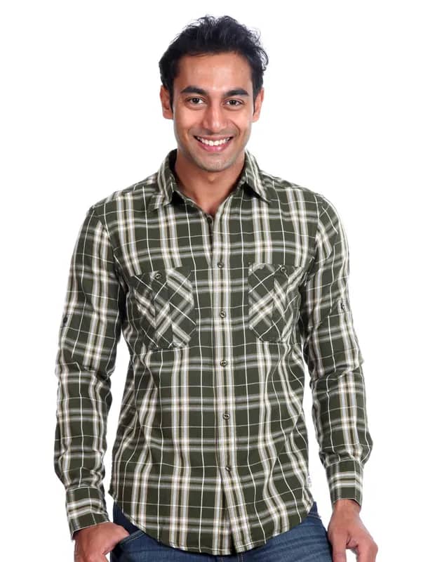 Lee Men Olive Green Shirt