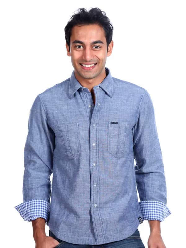 Lee Men Reversible Blue Shirt