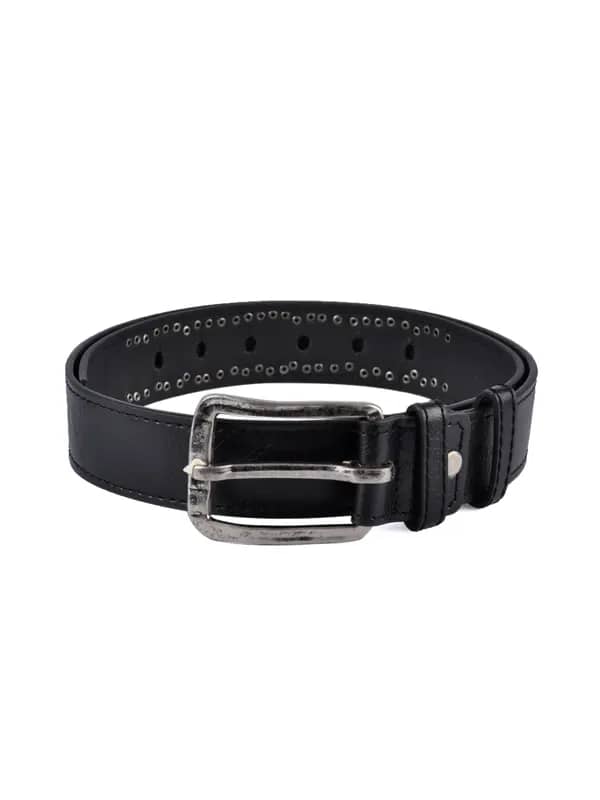 Fastrack Unisex Leatherette Black Belt