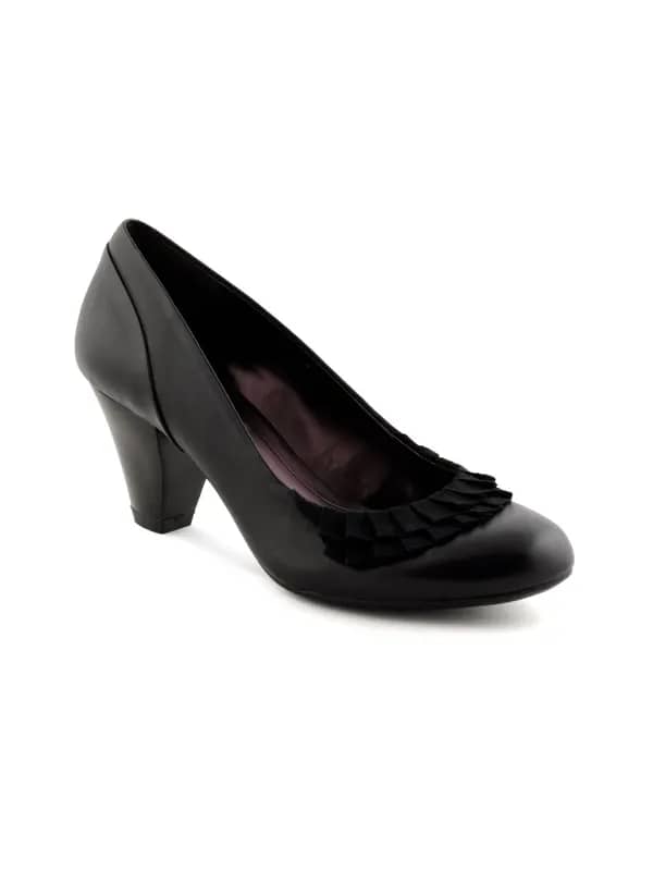 Clarks Women Aerial Flower Black Heels