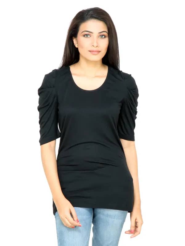s.Oliver Women Solid Black Top