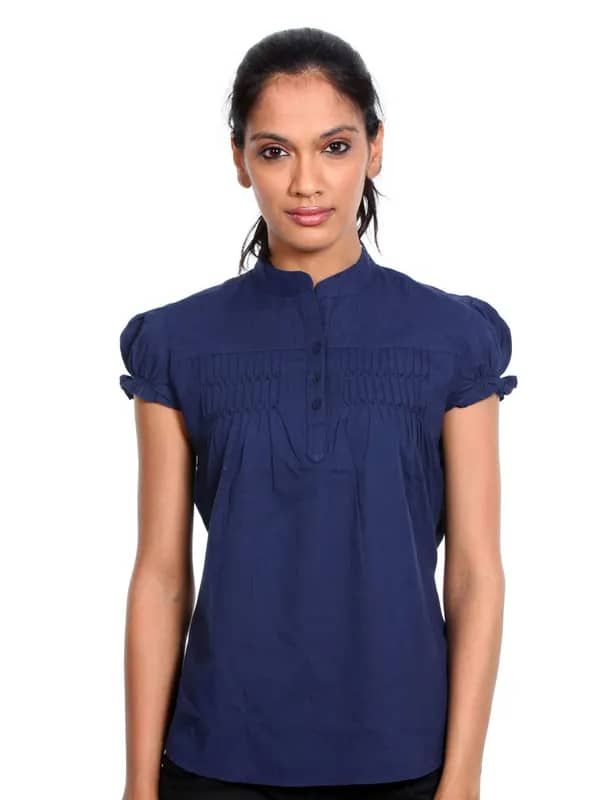Lee Women Navy Blue Top