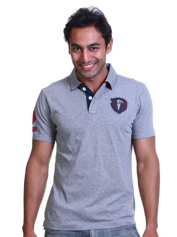 Basics Men Grey Tshirt