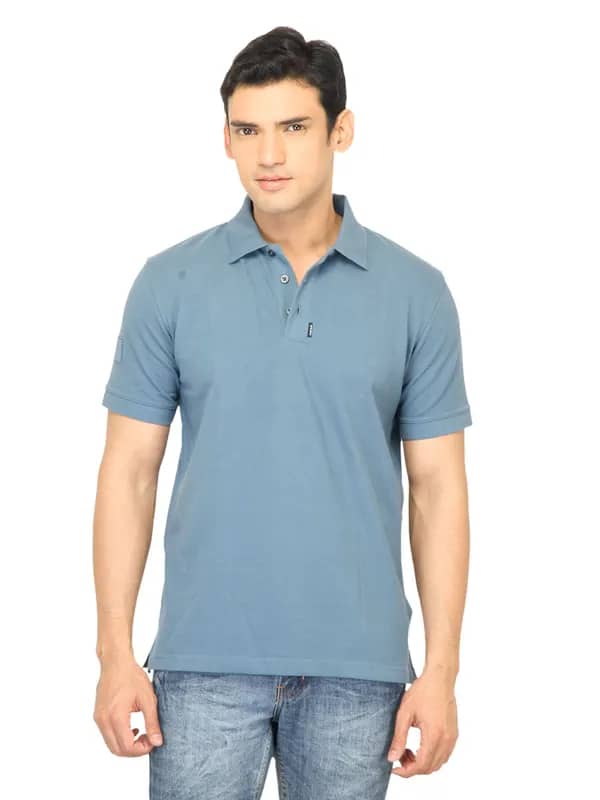 Inesis Men Solid Grey Tshirt