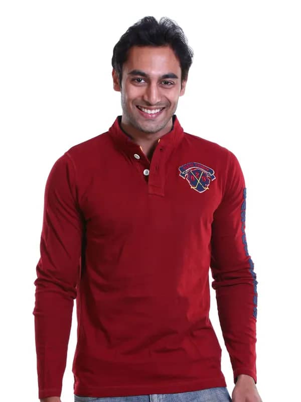 Basics Men Red T-shirt