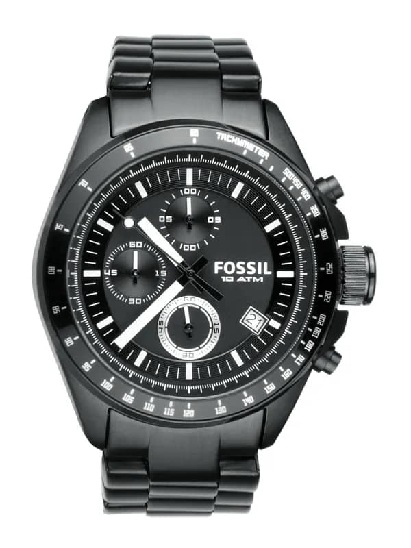 Fossil Men Black Chronograph Watch CH2601