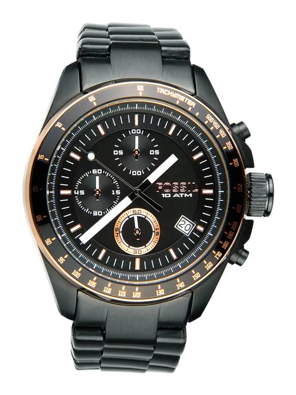 Fossil Men Black Dial Chronograph Watch CH2619