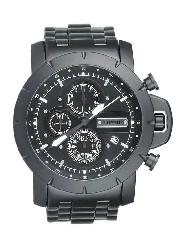 Fossil Men Black Dial Chronograph Watch JR1266