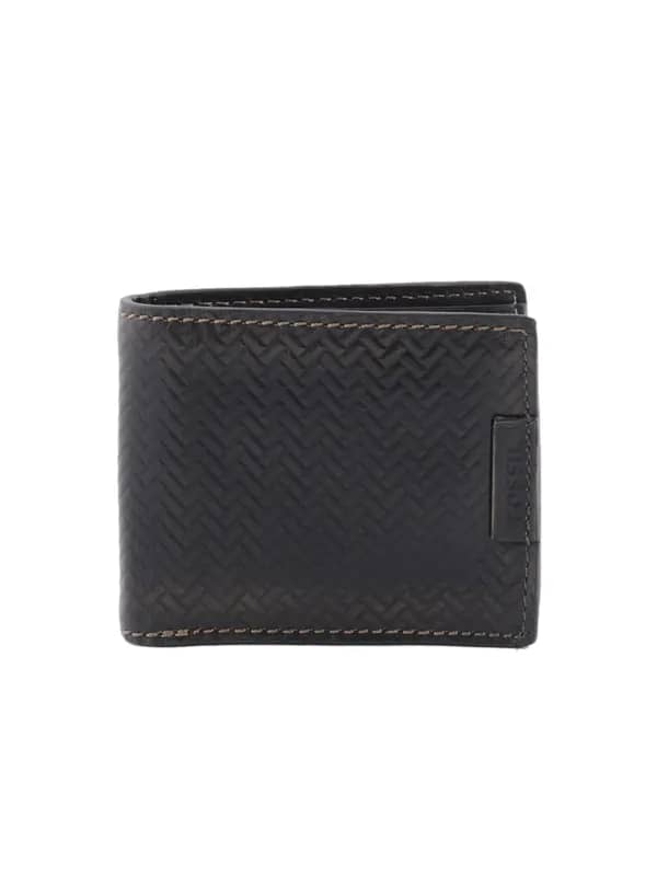 Fossil Men Walter Traveller Black Wallet