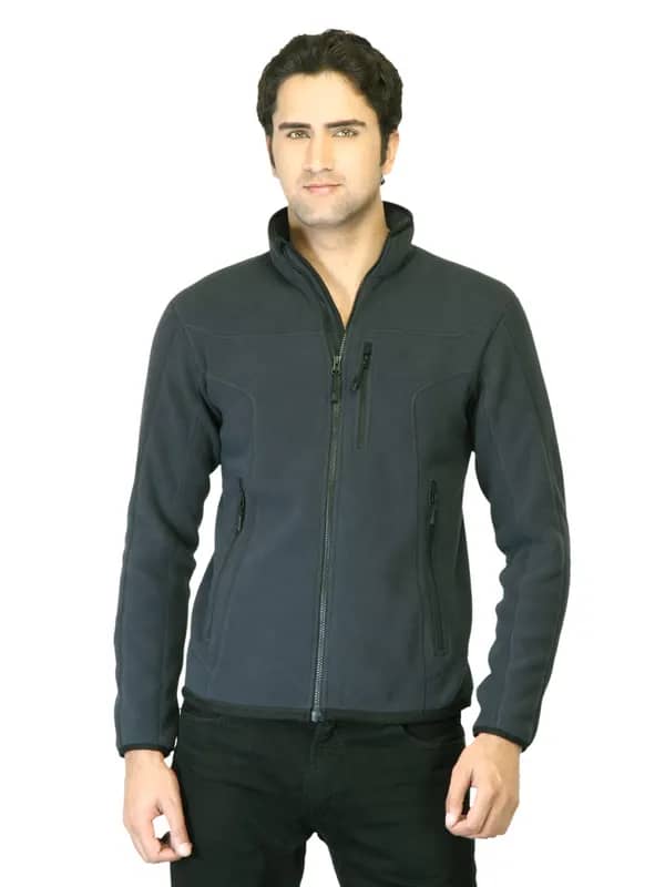 Timberland Men Bonded Fleece Full Zip Blue Jacket